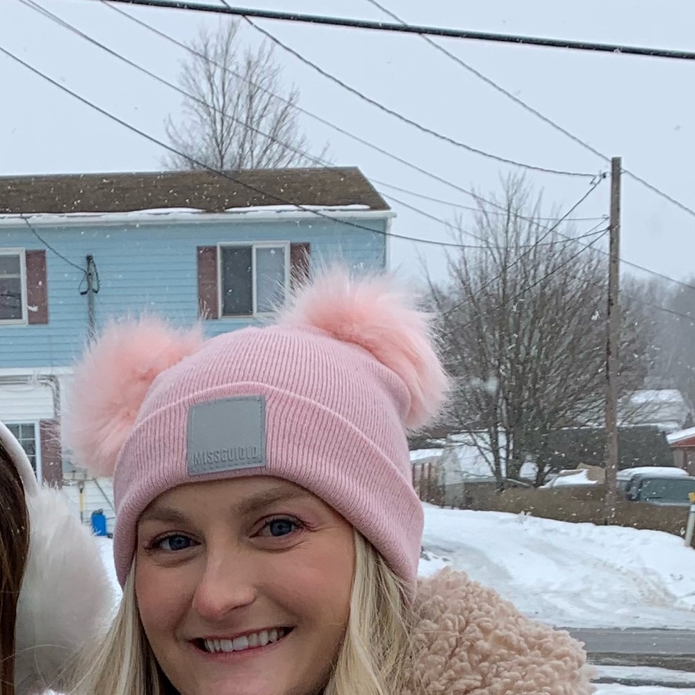 Missguided Pink Pom-Pom  Beanie